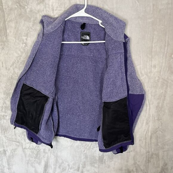 THE NORTH FACE Womens Sz M Polartec® Fleece Denali Jacket Stand Collar Purple - Picture 4 of 10